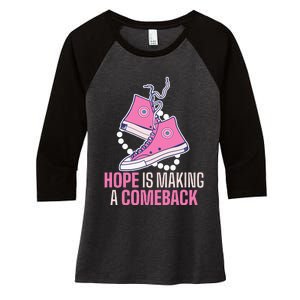 Hope Is Making A Comeback Chucks And Pearls Women's Tri-Blend 3/4-Sleeve Raglan Shirt