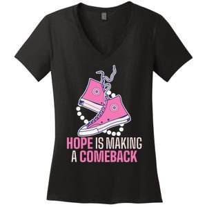 Hope Is Making A Comeback Chucks And Pearls Women's V-Neck T-Shirt