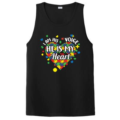 He Is My Heart Autism Awareness Puzzle Piece Cool Gift PosiCharge Competitor Tank