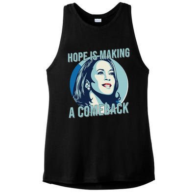 Hope Is Making A Comeback Kamala 2024 Kamala Harris 2024 Ladies PosiCharge Tri-Blend Wicking Tank