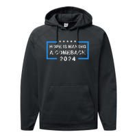 Hope Is Making A Comeback Democrats Vintage 2024 Performance Fleece Hoodie