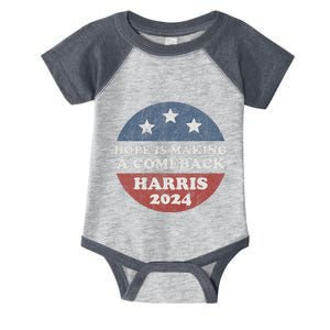 Hope Is Making A Comeback Harris 2024 Infant Baby Jersey Bodysuit