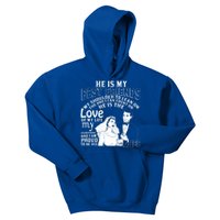 He Is My Best Friend I'm Proud To Be His Wife Cool Gift Kids Hoodie