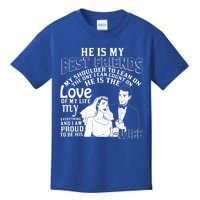 He Is My Best Friend I'm Proud To Be His Wife Cool Gift Kids T-Shirt