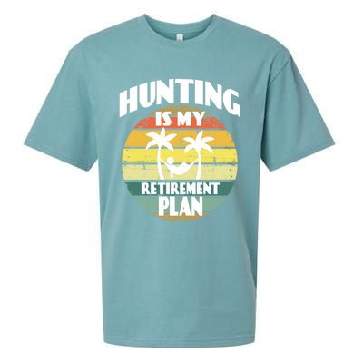 Hunting Is My Retiret Plan Retiree Pensioner Hunting Gift Sueded Cloud Jersey T-Shirt