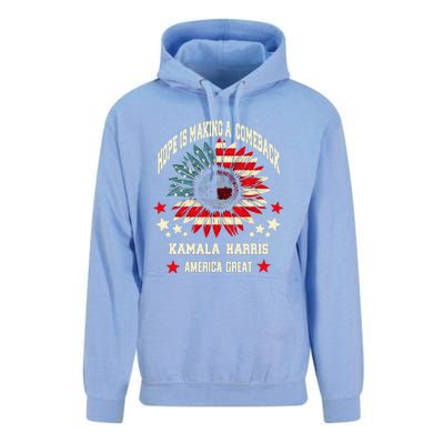 Hope Is Making A Comeback Kamala Harris Tim Walz Unisex Surf Hoodie