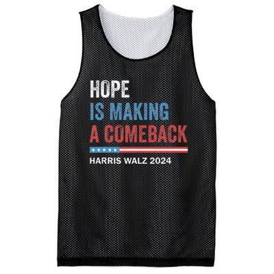 Hope Is Making A Comeback President Kamala Harris Walz 2024 Mesh Reversible Basketball Jersey Tank