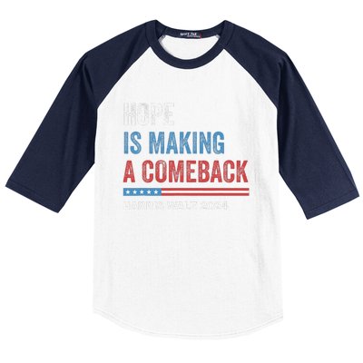 Hope Is Making A Comeback President Kamala Harris Walz 2024 Baseball Sleeve Shirt