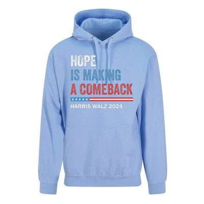 Hope Is Making A Comeback President Kamala Harris Walz 2024 Unisex Surf Hoodie