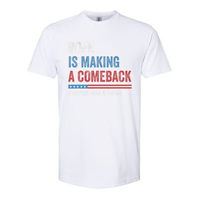 Hope Is Making A Comeback President Kamala Harris Walz 2024 Softstyle CVC T-Shirt