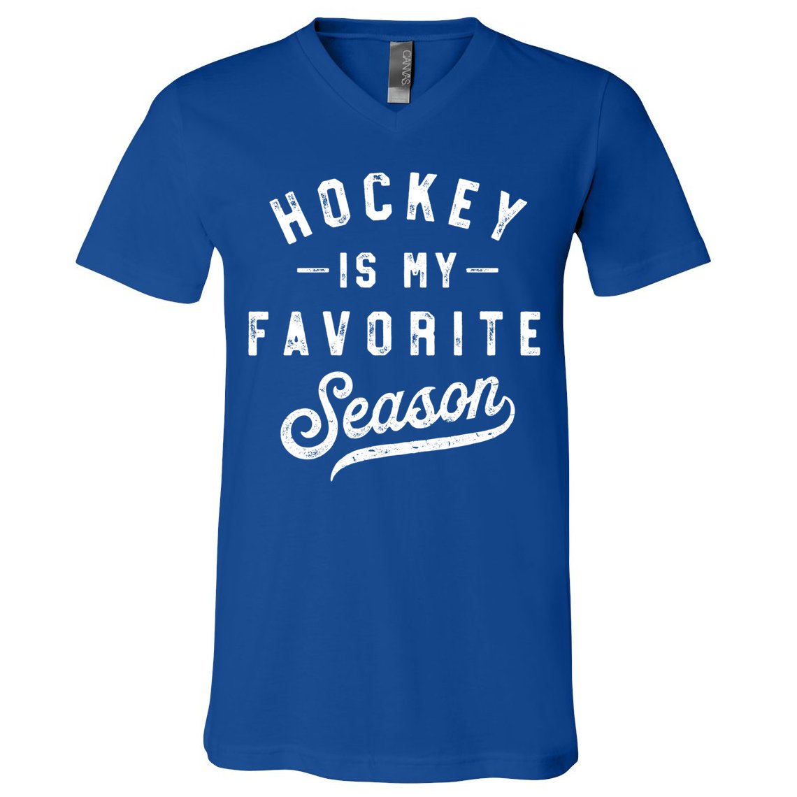 Hockey Is My Favorite Season Vintage Gift V-Neck T-Shirt