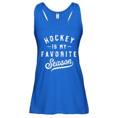 Hockey Is My Favorite Season Vintage Gift Ladies Essential Flowy Tank