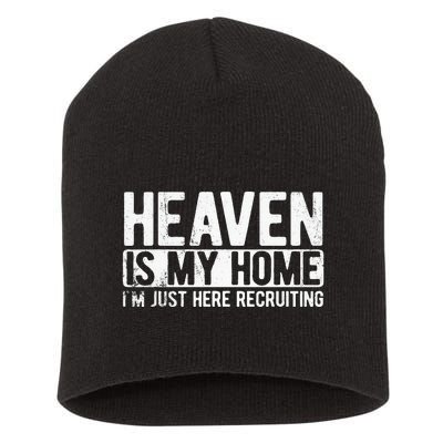 Heaven Is My Home Christian Religious Jesus Short Acrylic Beanie