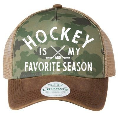 Hockey Is My Favorite Season Gift Legacy Tie Dye Trucker Hat