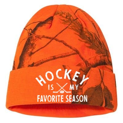 Hockey Is My Favorite Season Gift Kati Licensed 12" Camo Beanie