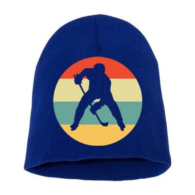 Hockey Is My Favorite Season Funny Vintage Ice Hockey Player Cool Gift Short Acrylic Beanie