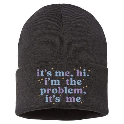 Hi Its Me Im The Problem Funny Sustainable Knit Beanie