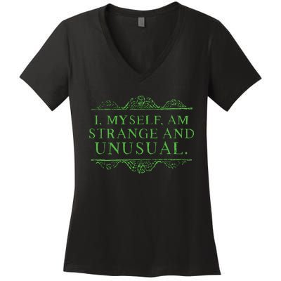 Halloween I Myself Am Strange And Unusual Women's V-Neck T-Shirt