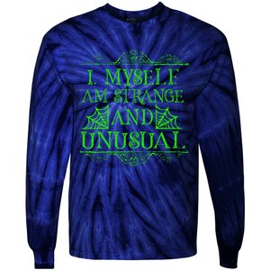 Halloween I Myself Am Strange And Unusual Horror Tie-Dye Long Sleeve Shirt