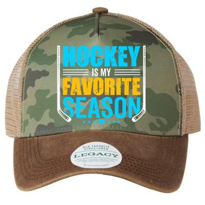 Hockey Is My Favorite Season Funny Sports Lovers Product Gift Legacy Tie Dye Trucker Hat