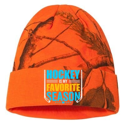 Hockey Is My Favorite Season Funny Sports Lovers Product Gift Kati Licensed 12" Camo Beanie