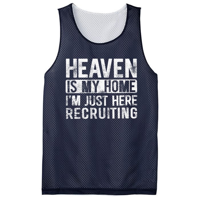 Heaven Is My Home IM Just Here Recruiting Mesh Reversible Basketball Jersey Tank