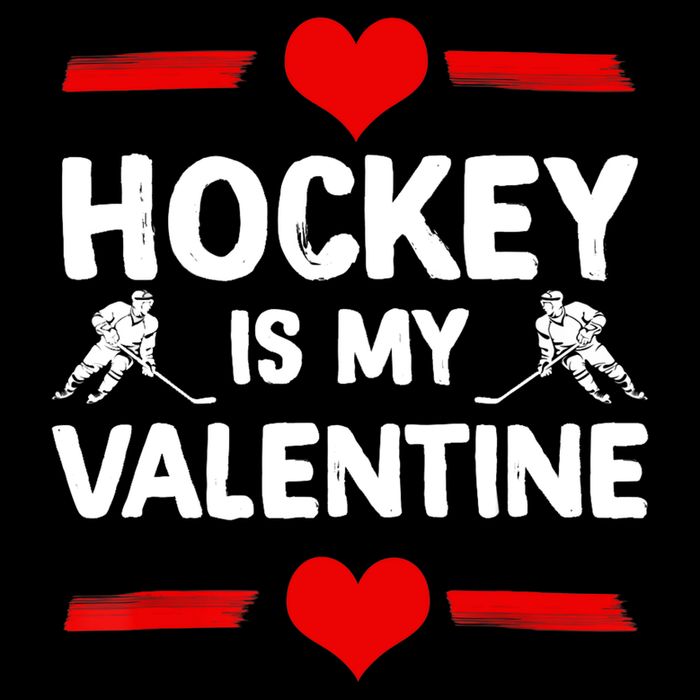 Hockey Is My Valentine Ice Hockey Team Hockey Supporter Gift Bucket Hat