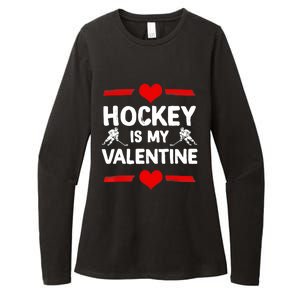 Hockey Is My Valentine Ice Hockey Team Hockey Supporter Gift Womens CVC Long Sleeve Shirt