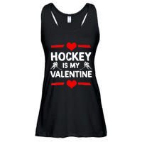 Hockey Is My Valentine Ice Hockey Team Hockey Supporter Gift Ladies Essential Flowy Tank