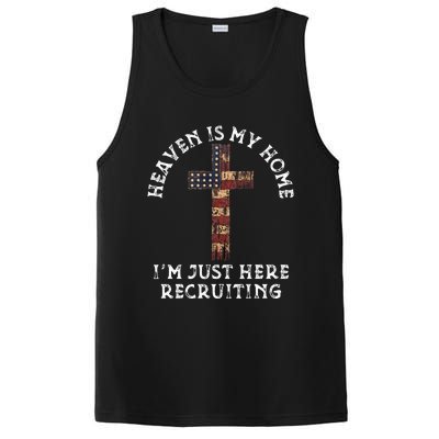 Heaven Is My Home Im Just Here Recruiting Funny Christian PosiCharge Competitor Tank