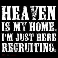 Heaven Is My Home Im Just Here Recruiting Christian Short Acrylic Beanie