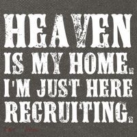 Heaven Is My Home Im Just Here Recruiting Christian Cotton Canvas Backpack
