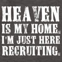 Heaven Is My Home Im Just Here Recruiting Christian Vector Backpack
