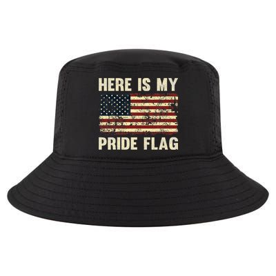 Here Is My Pride Flag Cool Comfort Performance Bucket Hat