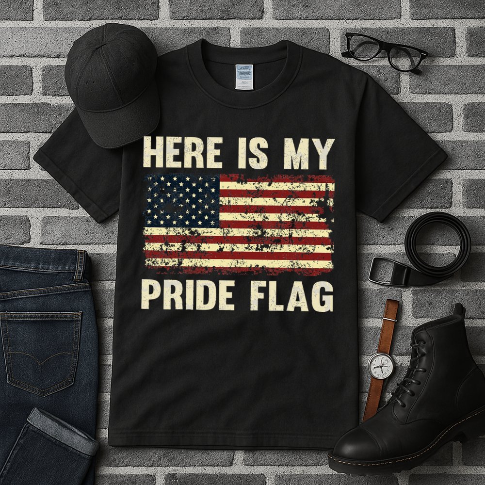 Here Is My Pride Flag Tall T-Shirt