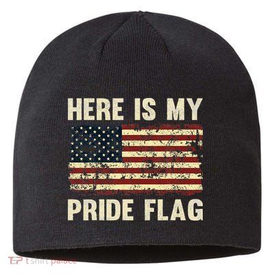 Here Is My Pride Flag Sustainable Beanie