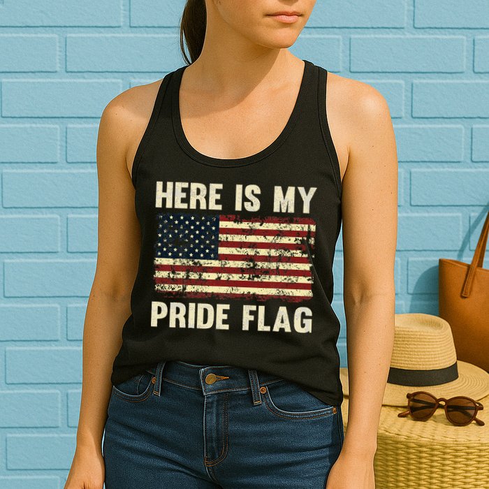 Here Is My Pride Flag Womens Tank Top