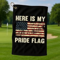 Here Is My Pride Flag Golf Towel