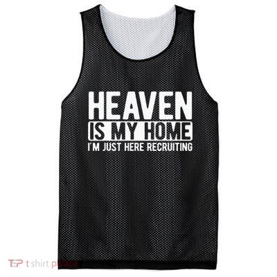 Heaven Is My Home Christian Religious Jesus Mesh Reversible Basketball Jersey Tank