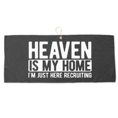 Heaven Is My Home Christian Religious Jesus Large Microfiber Waffle Golf Towel