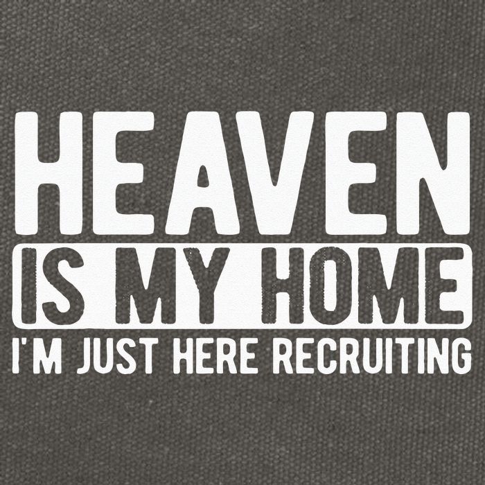 Heaven Is My Home Christian Religious Jesus Cotton Canvas Backpack