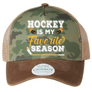 Hockey Is My Favorite Season Gift Legacy Tie Dye Trucker Hat