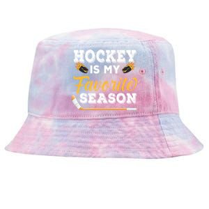 Hockey Is My Favorite Season Gift Tie-Dyed Bucket Hat