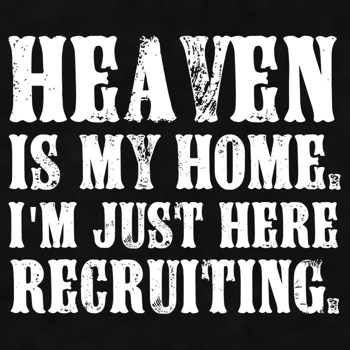 Heaven Is My Home Im Just Here Recruiting Funny Christian Ladies PosiCharge Tri-Blend Wicking Tank