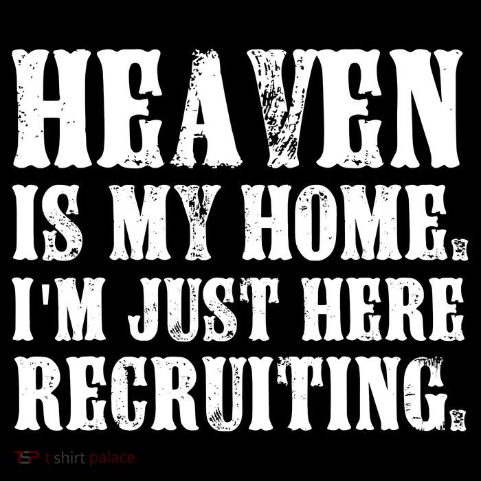 Heaven Is My Home Im Just Here Recruiting Funny Christian Sustainable Bucket Hat