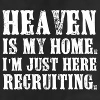 Heaven Is My Home Im Just Here Recruiting Funny Christian Golf Towel