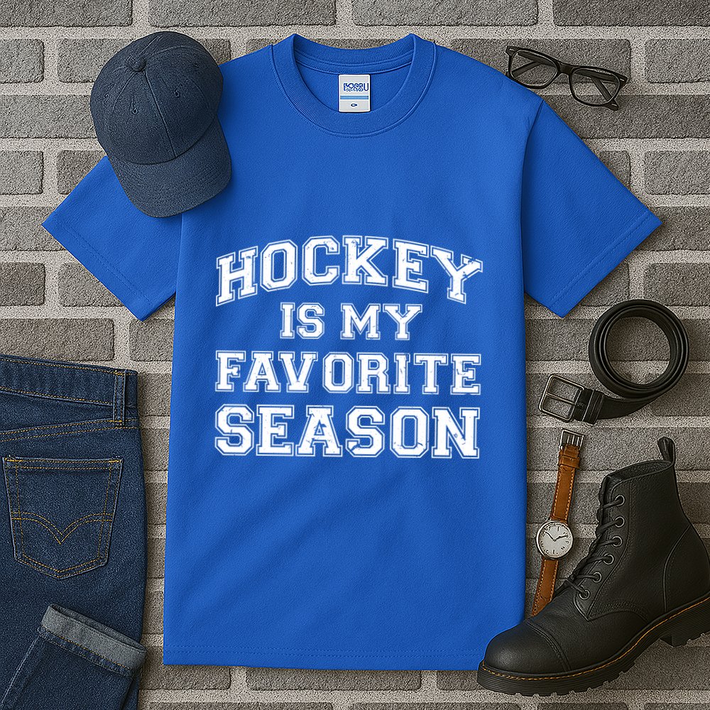 Hockey Is My Favorite Season Avid Hockey Fan Quote Funny Gift Tall T-Shirt