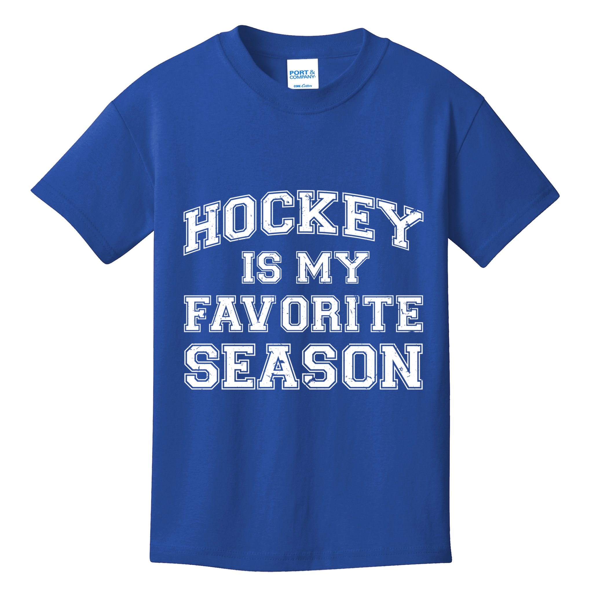 Hockey Is My Favorite Season Avid Hockey Fan Quote Funny Gift Kids T-Shirt