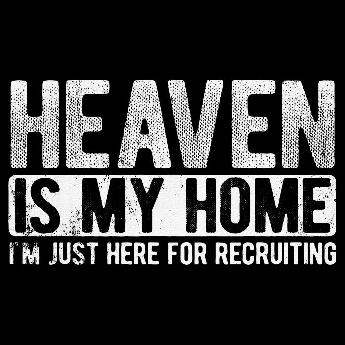 Heaven Is My Home Here Recruiting Christian Religious Jesus Cropped Pullover Crew