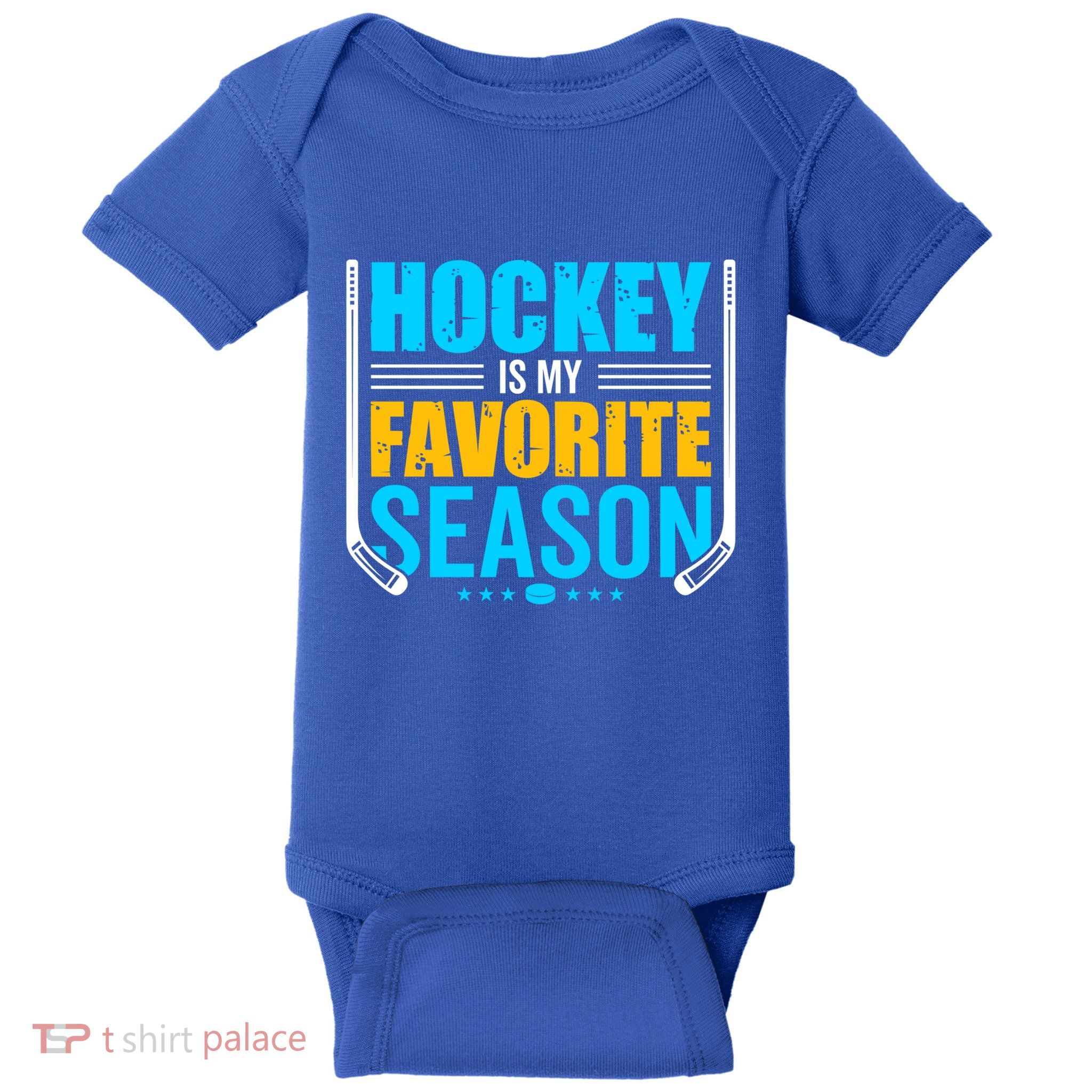 Hockey Is My Favorite Season Funny Sports Lovers Product Gift Baby Bodysuit